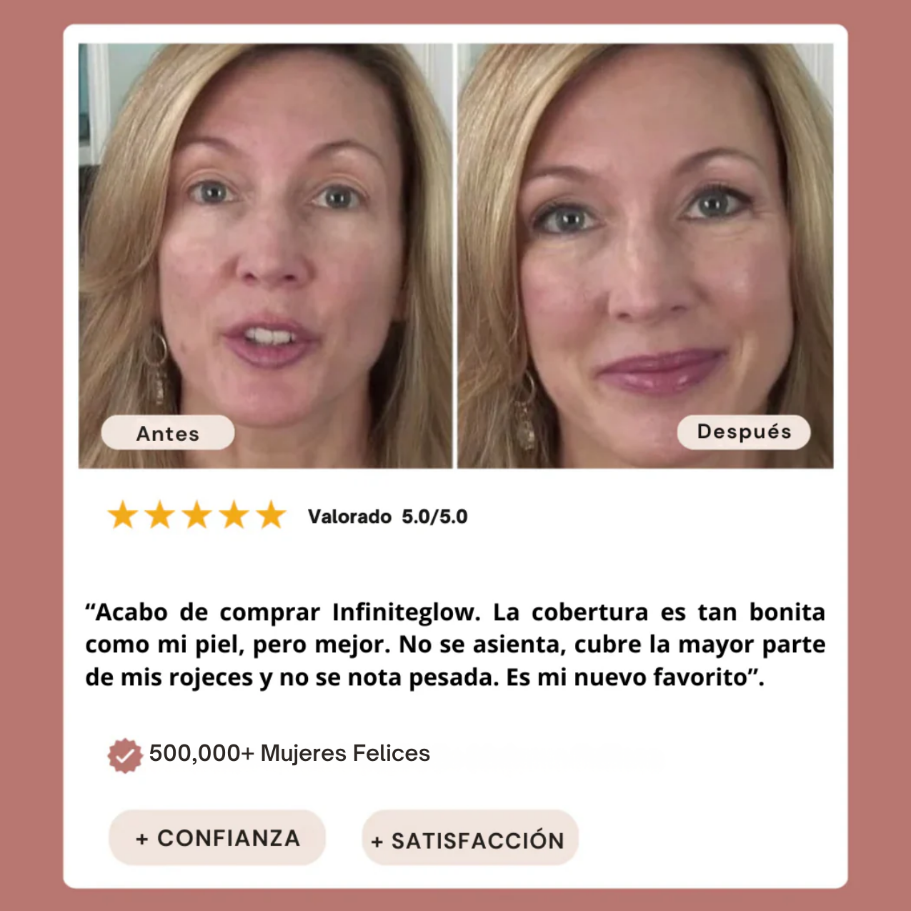 Base de Maquillaje Antiedad con SPF 50 – Se Adapta a tu Tono de Piel Infinite Love